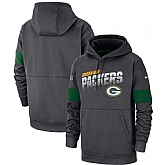 Green Bay Packers Nike Sideline Team Logo Performance Pullover Hoodie Anthracite,baseball caps,new era cap wholesale,wholesale hats